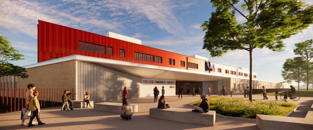 Perspective Collège Dupaty - TLR architecture